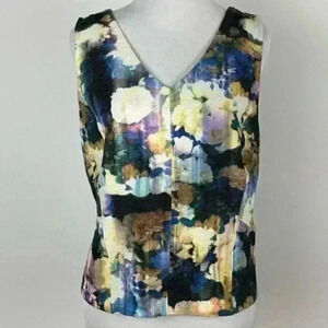 Robert Rodriguez top S multicolored floral scuba